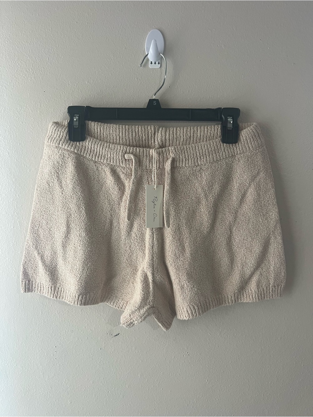 Rylee + Cru Cream Knit Drawstring Shorts
